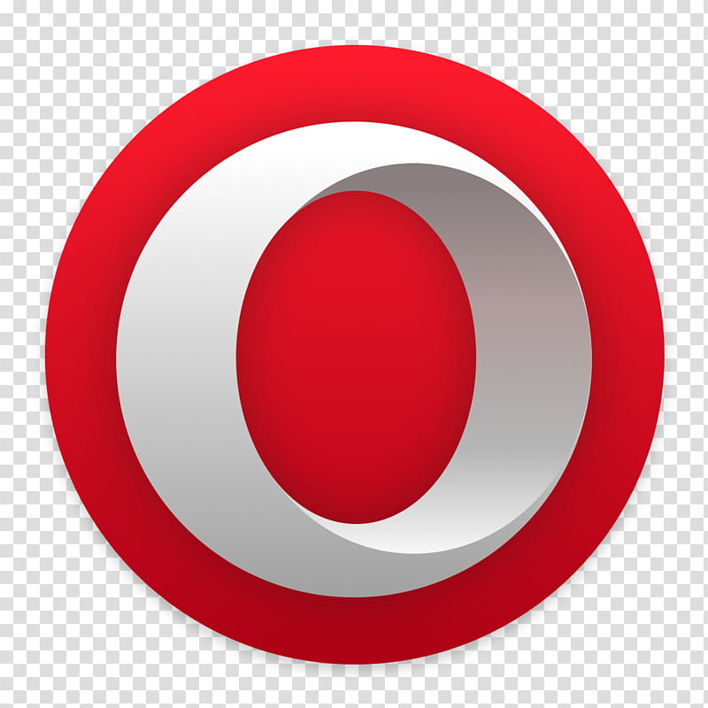 Opera for macOS, round red and white icon transparent background PNG clipart