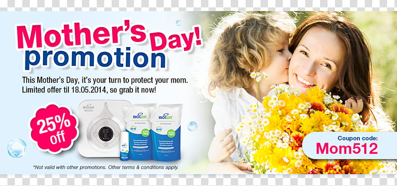 BioCair Mother&#;s Day Banner transparent background PNG clipart