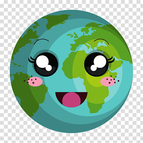 Cartoon Planet, Venus, Kawaii, Character, Green, Cartoon, Circle, Plate transparent background PNG clipart