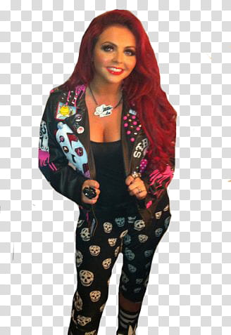 Jesy Nelson, women's black and multicolored jacket transparent background PNG clipart