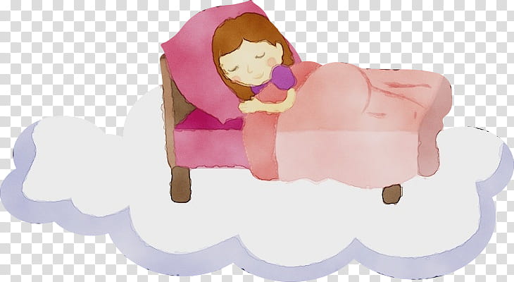 pink furniture cartoon chair infant bed, Watercolor, Paint, Wet Ink, Sitting transparent background PNG clipart