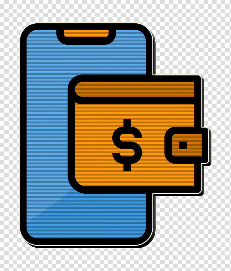 Wallet icon Bill And Payment icon, Line, Yellow, Symbol, Sign, Rectangle transparent background PNG clipart