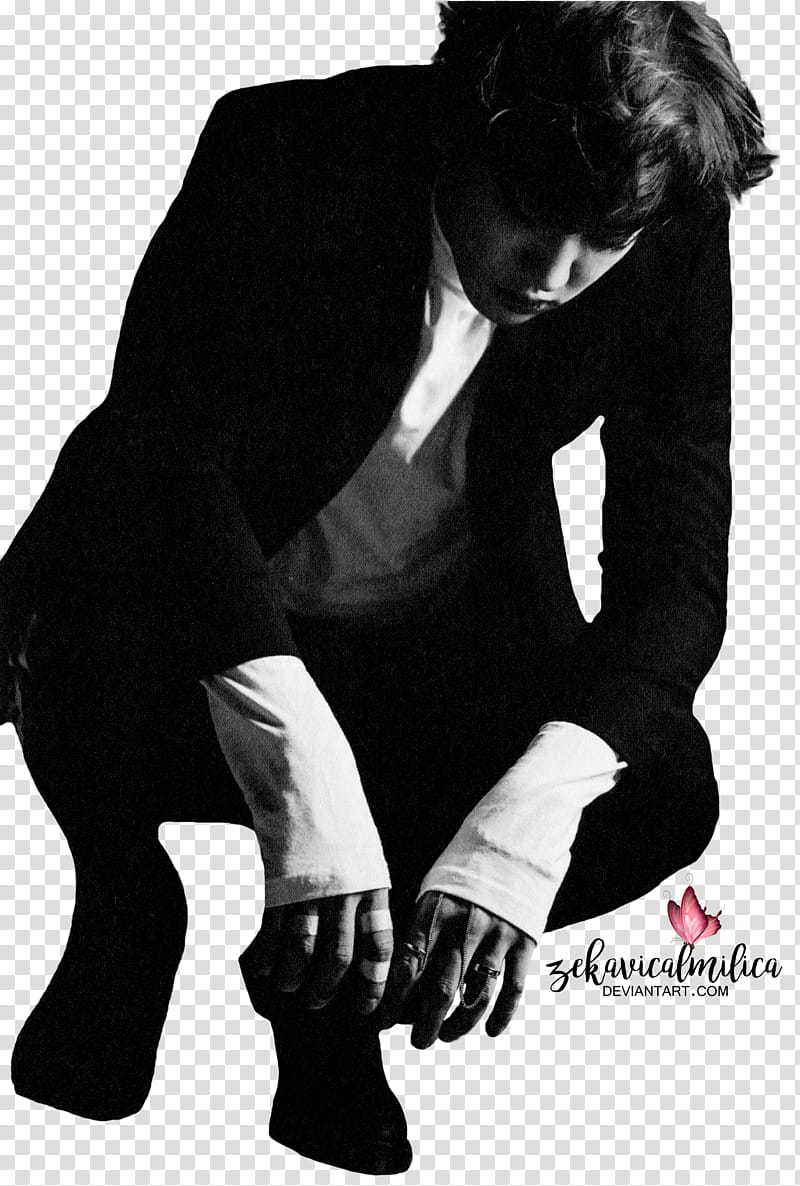 EXO Chanyeol Monster, men's black suit jacket transparent background PNG clipart