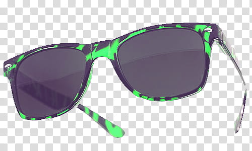 Retro Sunglasses, green and black Wayferer-style sunglasses transparent background PNG clipart