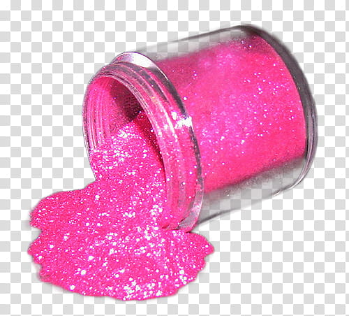 Mini , spilled pink glittered transparent background PNG clipart