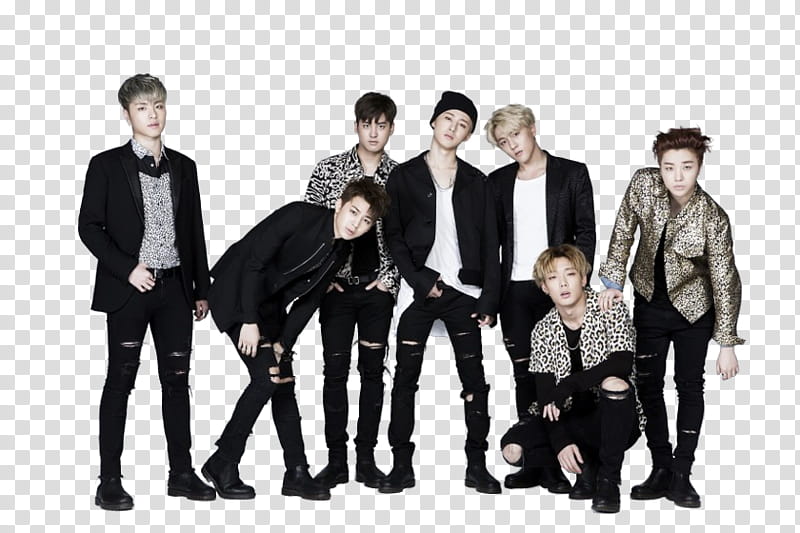 iKON T Site P, group of men taking their pose transparent background PNG clipart