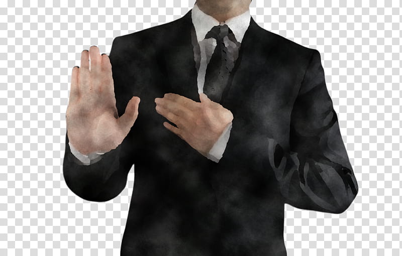 finger suit hand gesture formal wear, Thumb, Male, Businessperson, Tuxedo, Sign Language transparent background PNG clipart