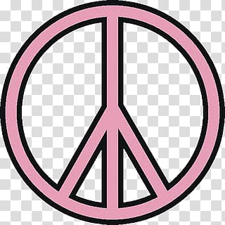 pink and black peace sign transparent background PNG clipart