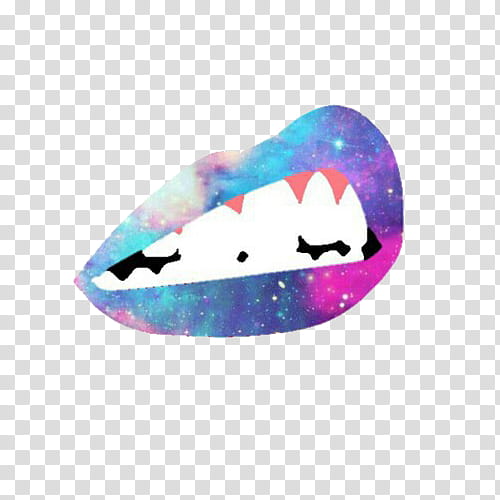 , galaxy print lips transparent background PNG clipart