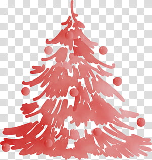 Christmas tree, Watercolor, Paint, Wet Ink, Colorado Spruce, Oregon Pine, Christmas Decoration, Holiday Ornament transparent background PNG clipart thumbnail