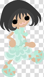 The icons of cute girls in cute dress, asaagao-girl- transparent background PNG clipart