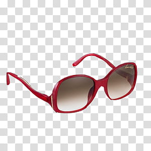 Glamorous, red framed sunglasses transparent background PNG clipart