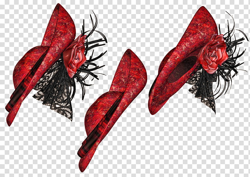 Hat Collection , red flower hats transparent background PNG clipart