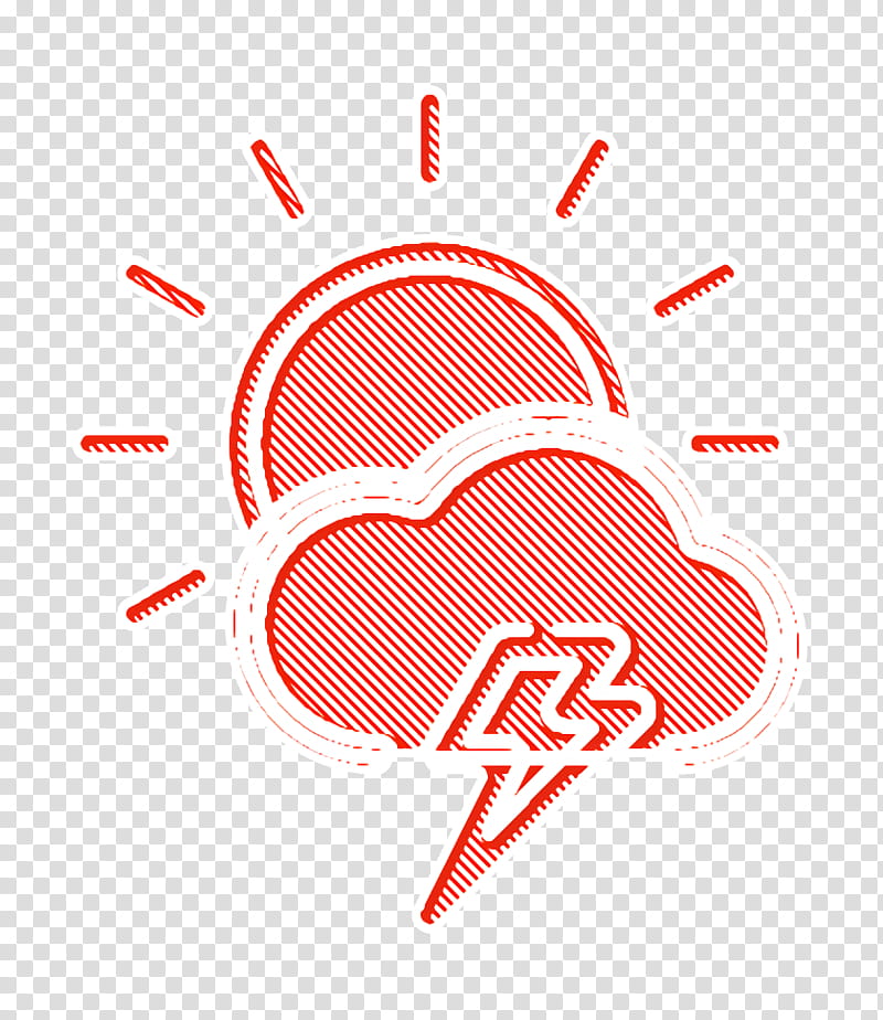 clouds icon rain icon storm icon, Thunder Icon, Weather Icon, Red, Text, Line, Heart, Logo transparent background PNG clipart