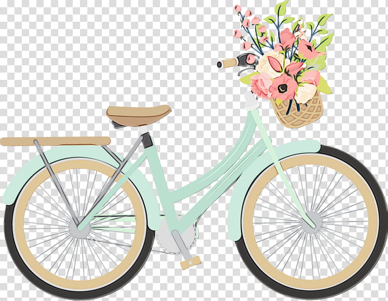 Watercolor Background Frame, Paint, Wet Ink, Women, Drawing, Bicycle, Silhouette, Bicycle Baskets transparent background PNG clipart