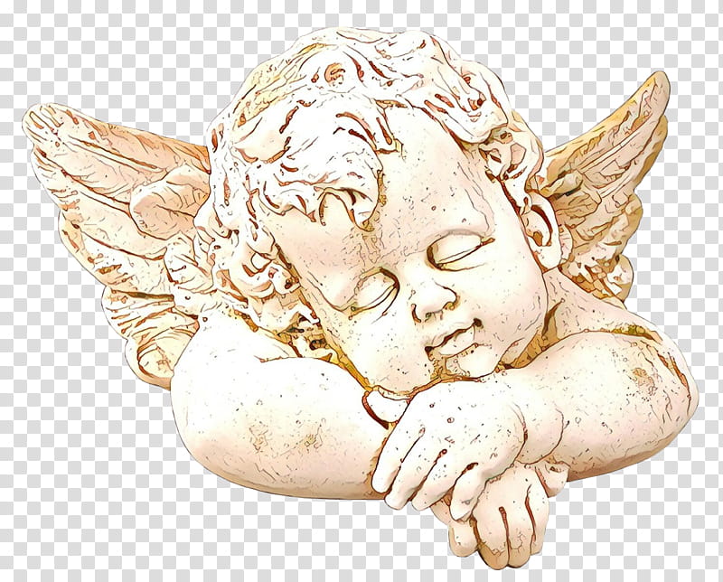 angel face head forehead statue, Cartoon, Fictional Character, Supernatural Creature, Sculpture, Cupid transparent background PNG clipart