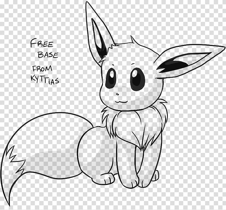 FREE eevee base, Pokemon character illustration transparent background PNG clipart