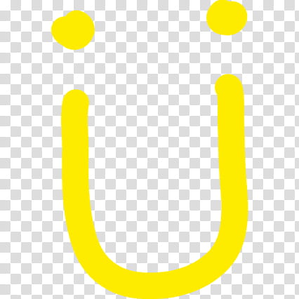 Jack U logo, yellow letter u transparent background PNG clipart