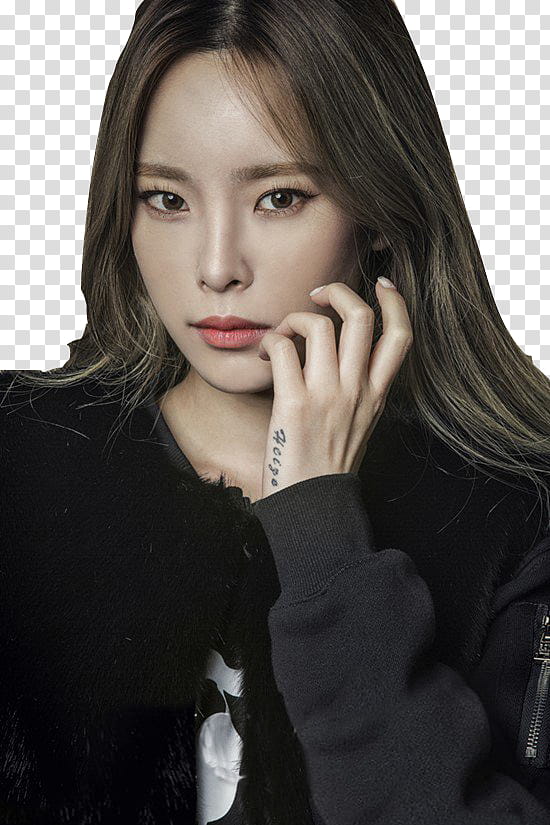 Heize, woman in black top transparent background PNG clipart