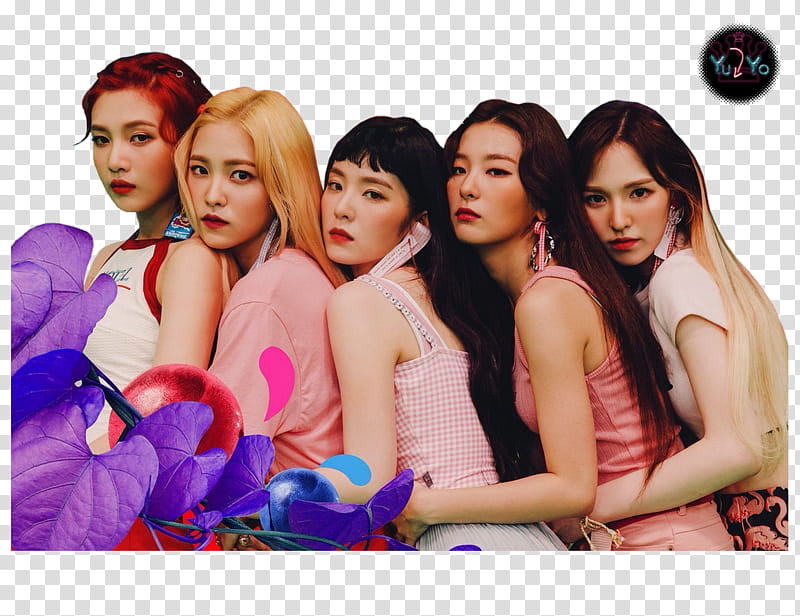 RED VELVET THE RED SUMMER, five Korean members transparent background PNG clipart