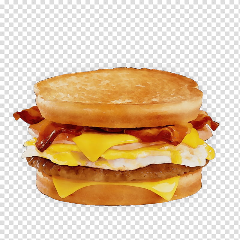 Hamburger, Watercolor, Paint, Wet Ink, Food, Breakfast Sandwich, Fast Food, Dish transparent background PNG clipart