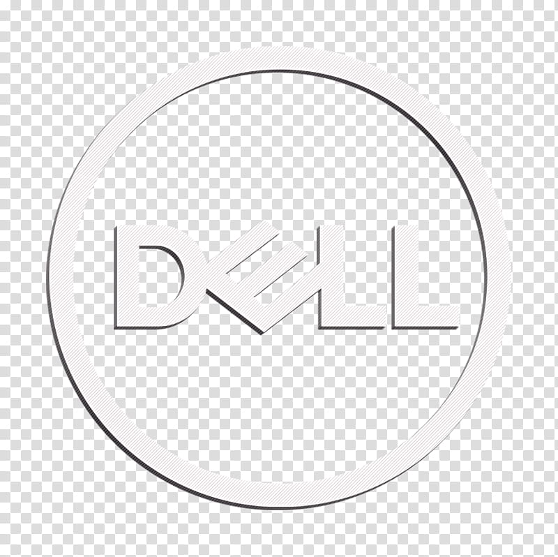 Dell icon, Text, Logo, Circle, Blackandwhite, Emblem transparent ...