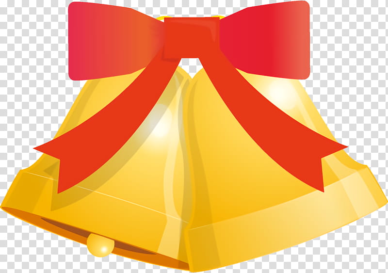 jingle bells Christmas bells bells, Yellow, Orange, Candy Corn, Ribbon, Games, Lampshade transparent background PNG clipart