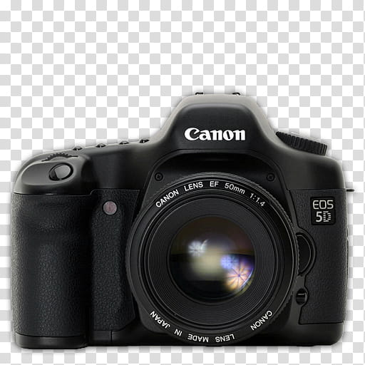 Modern DSLR Icon Collection, Canon_EOSD, black Canon EOS D transparent background PNG clipart