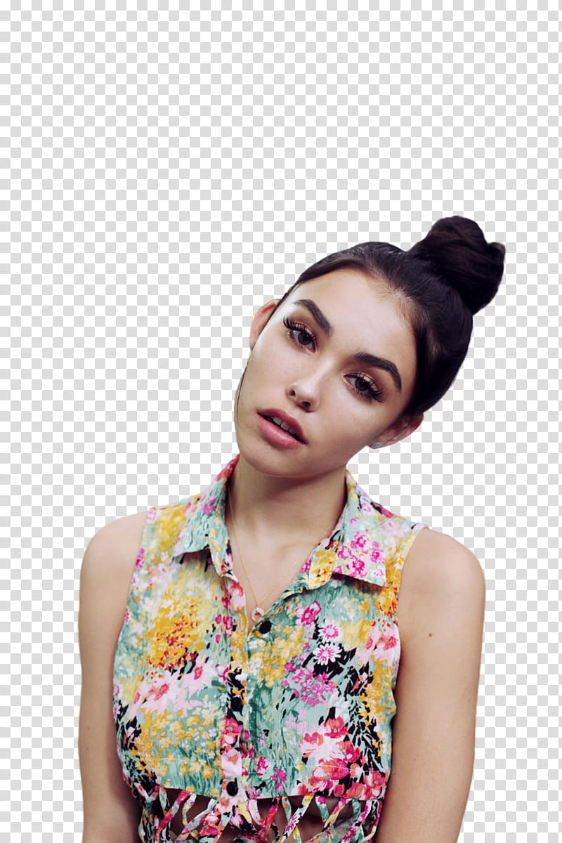 MADISON BEER, standing woman wearing multicolored top transparent background PNG clipart