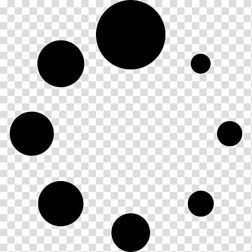 Dot, Spinner, Font Awesome, User Interface, Circle, Line, Polka Dot, Blackandwhite transparent background PNG clipart