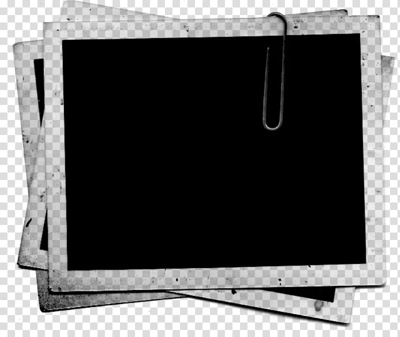 Polaroid, gray and black board with clip transparent background PNG clipart