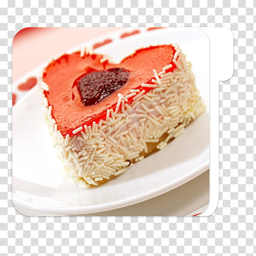 heart shaped cake in plate transparent background PNG clipart