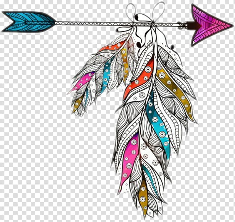 feathered arrow clip art transparent background