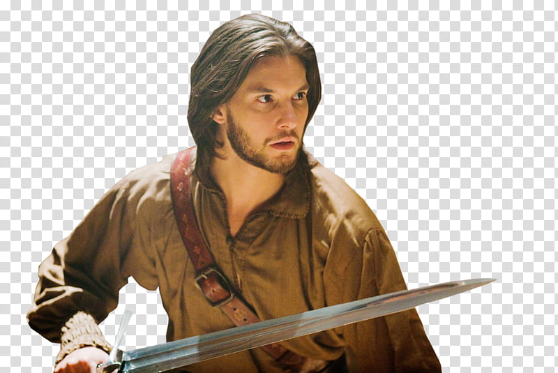 Narnia VotDT Caspian, unknown celebrity holding sword and brown robe transparent background PNG clipart