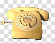 yellow rotary telephone transparent background PNG clipart