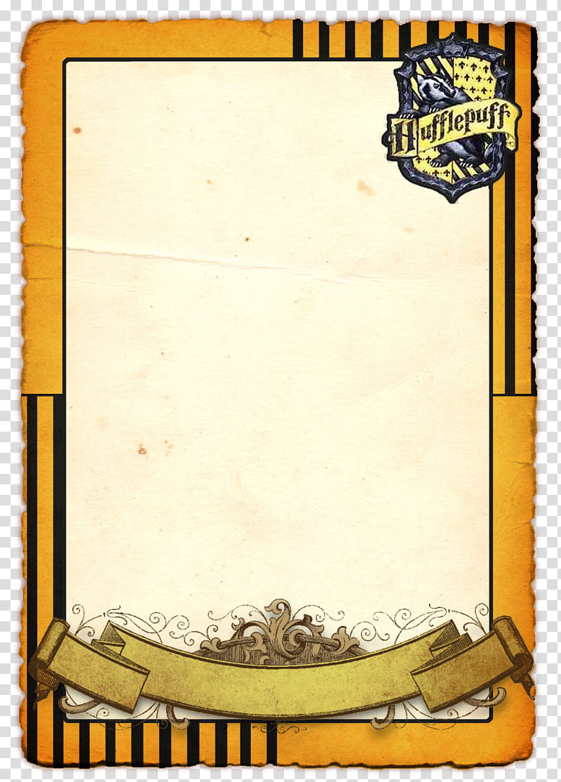 Hogwarts Character Templates, rectangular orange and white frame panel illustration transparent background PNG clipart