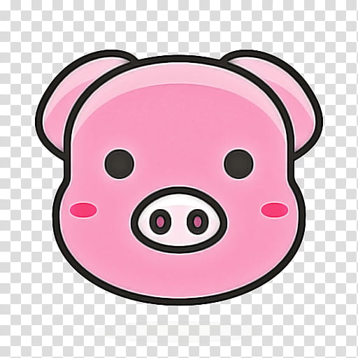 Like Button, Pig, Smile, Face, Pink, Suidae, Cartoon, Snout transparent background PNG clipart