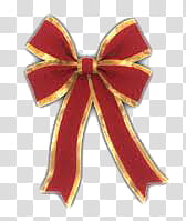Christmas, red and brown bow transparent background PNG clipart