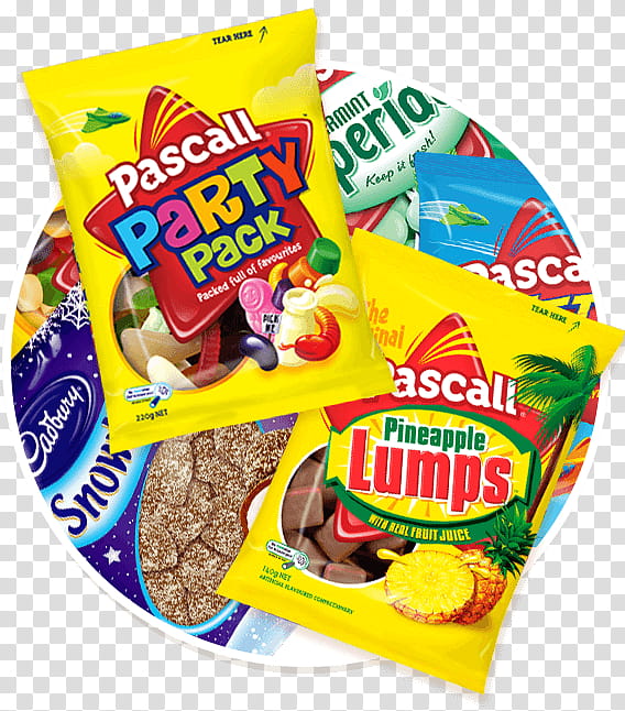Junk Food, Breakfast Cereal, Pascall, Minties, Candy, Chocolate, Pineapple Lumps, Lollipop transparent background PNG clipart