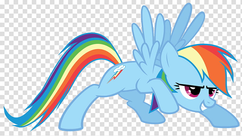 Rainbow Dash en garde without shadow, My Little Pony Rainbow Dash character transparent background PNG clipart