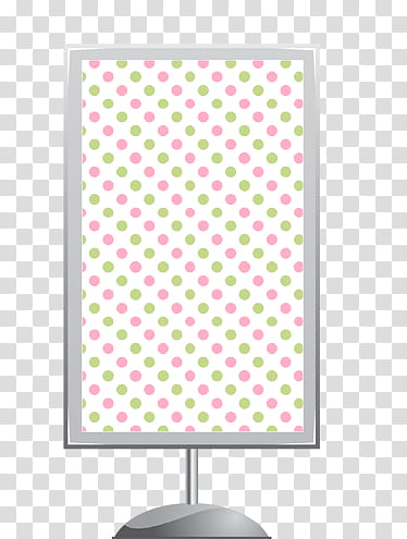 Signboards , white, pink, and green polka-dot illustration transparent background PNG clipart