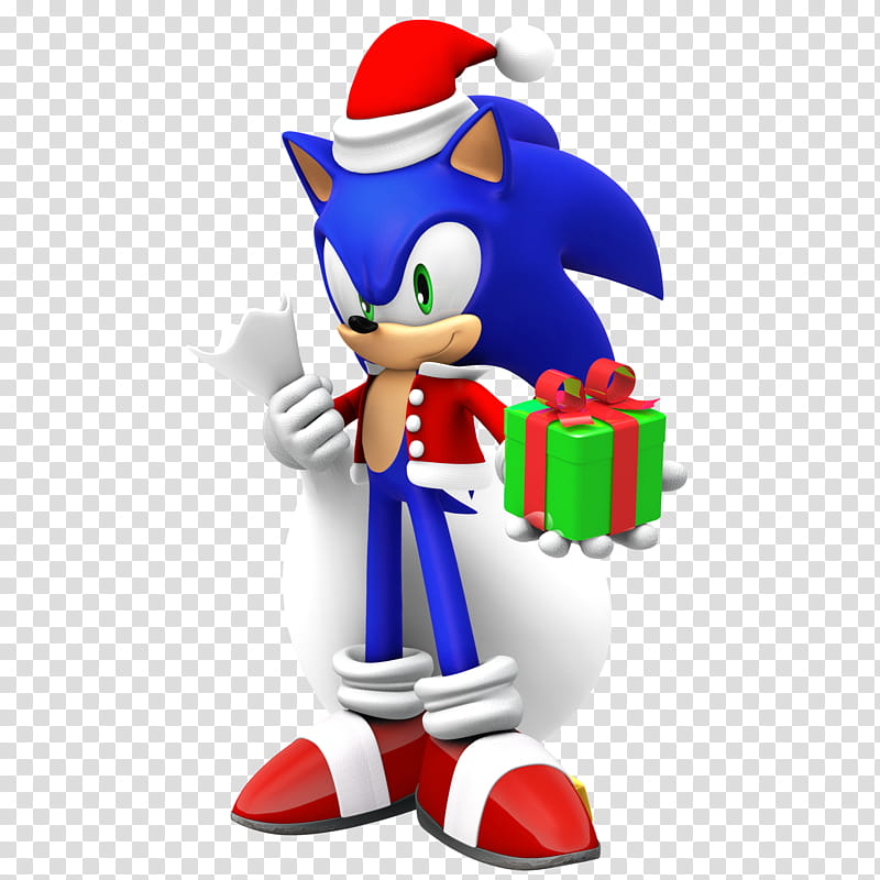 Modern Christmas Sonic, Sonic character transparent background PNG clipart