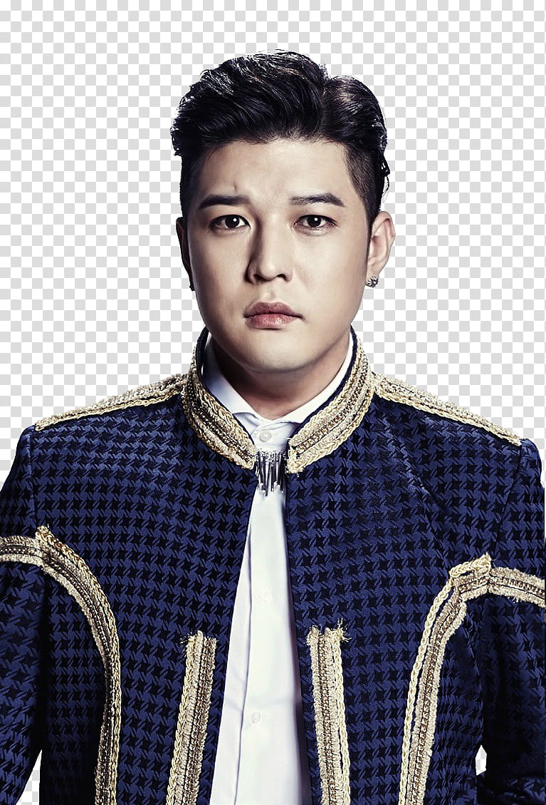 Super Junior th Album MAMACITA P, man in blue jacket transparent background PNG clipart