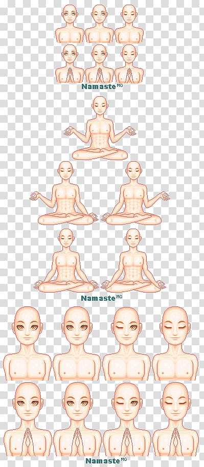 Namaste Male Yoga Bases, woman's face illustration transparent background PNG clipart