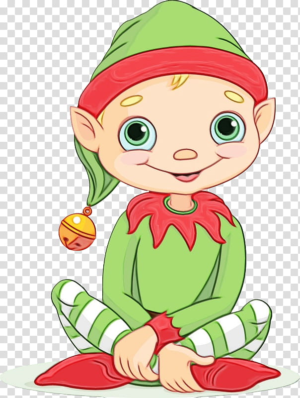 Christmas Elf, Watermelon, Cartoon, Green, Christmas Day, Tree, Leaf ...