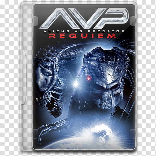 Movie Icon , Aliens vs Predator, Requiem, AVP Requiem DVD case transparent background PNG clipart