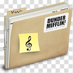 The Office Collection, Dunder Mifflin folder transparent background PNG clipart