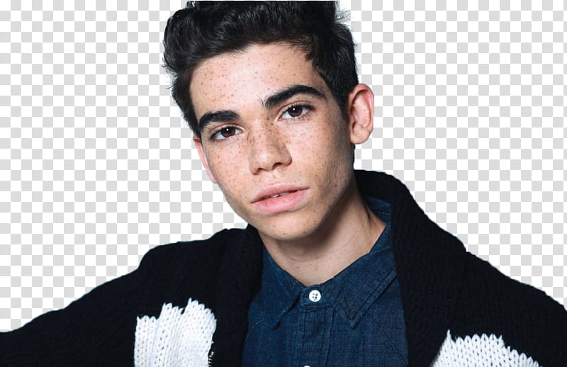 Cameron Boyce, man wearing black top transparent background PNG clipart