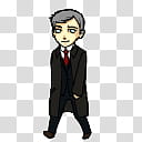 BBC Sherlock Lestrade Shimeji, black and gray metal tool transparent background PNG clipart