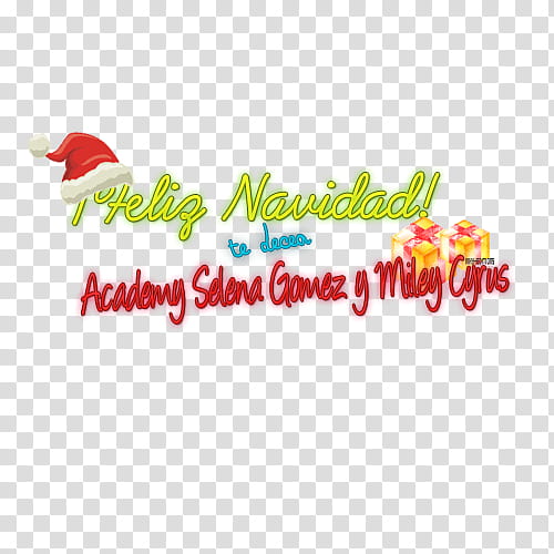 Feliz Navidad T Decea Academy Selena Gomez yMileyC transparent background PNG clipart